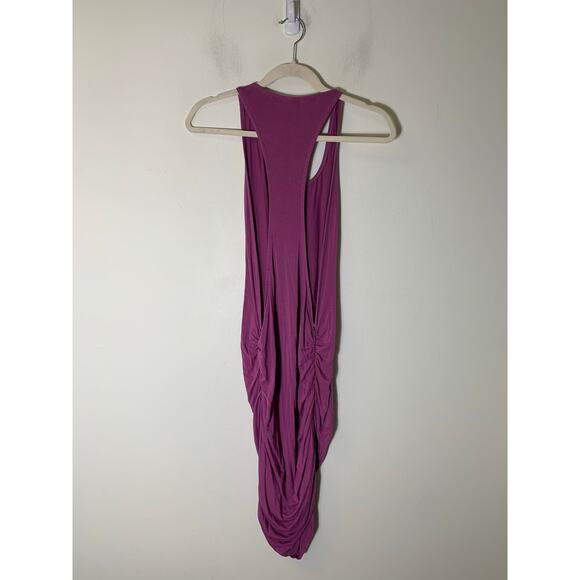 Young Fabulous and Broke Purple Sleeveless Ruched Body Con Midi Dress Sz S - Picture 2 of 2